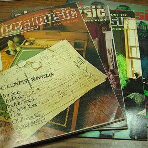 4 Vintage Sheet Music Magazines-Easy Edition-1979-Aug/Sept, Oct, Nov & Dec.